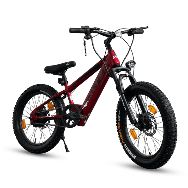 ALTER 20" HANZOR KIDS ELECTRIC CYCLE, 95% PRE - ASSEMBLED WITH CHARGER (RED & BLACK) - Alter Bikes
