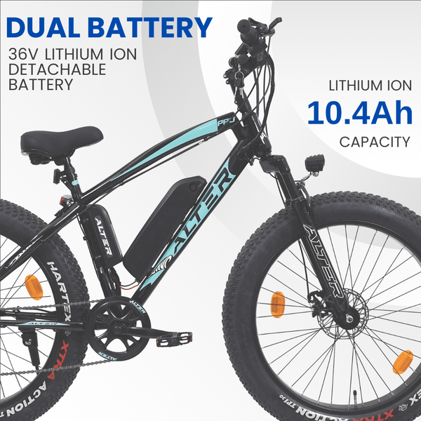 electric bicycle with removable battery india Alter 26