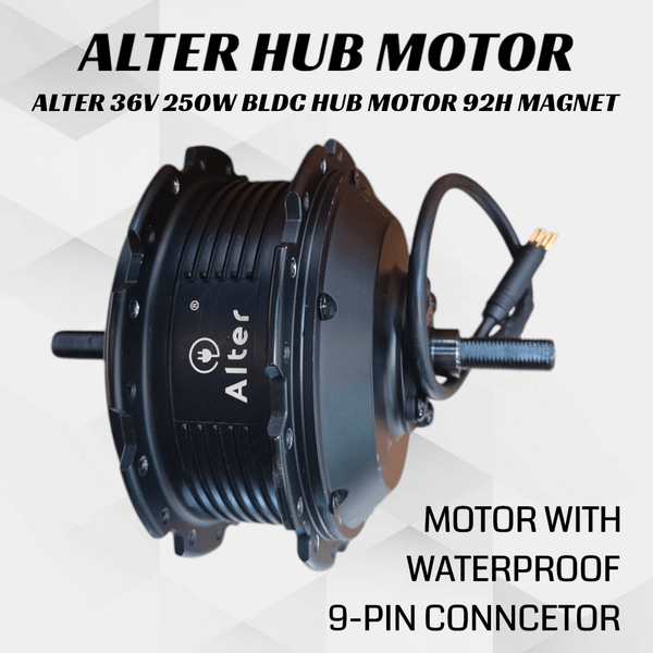 ALTER 36V 250W (002S PRO) CYCLE HUB MOTOR KIT (SINGLE SPEED) - Alter Bikes