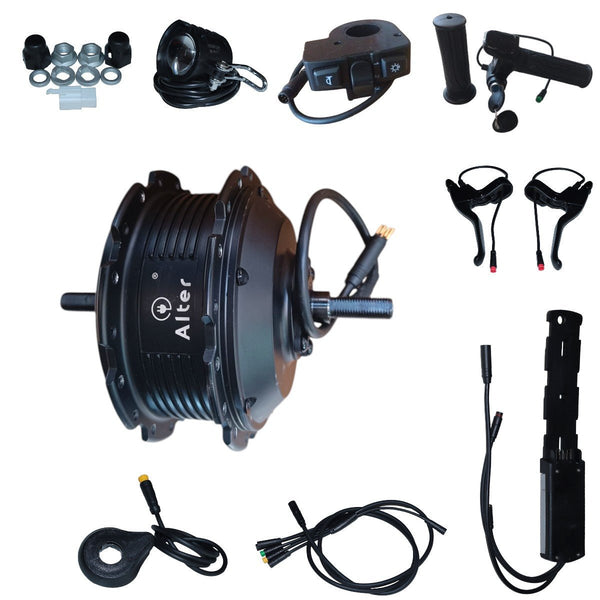 ALTER 36V 250W (016 PRO) CYCLE HUB MOTOR KIT | 3 LEVEL PAS | ALL WATERPROOF CONNECTORS (SINGLE SPEED) - Alter Bikes
