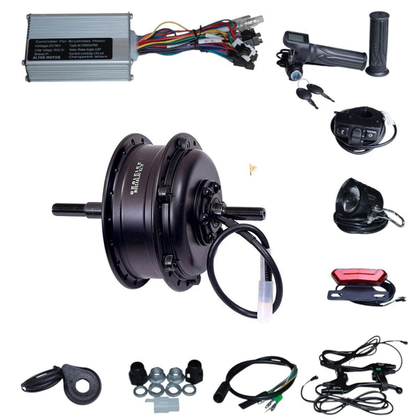 ALTER 36V 250W (001 PRO) CYCLE HUB MOTOR KIT (BLACK)(MULTI SPEED) Alter Bikes