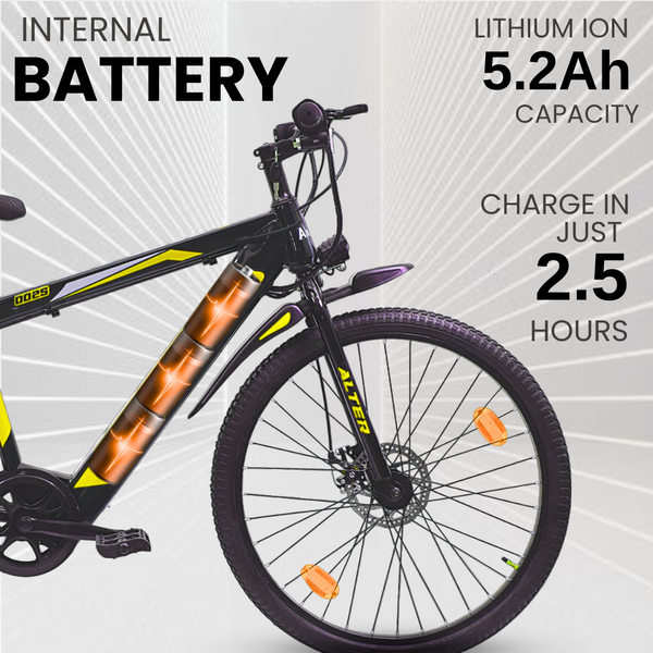 Alter 26" 002S Model Electric Cycle with 36V 250W BLDC HUB Motor | LI-ION BATTERY | 95% PREASSEMBLED with Charger Alter Bikes