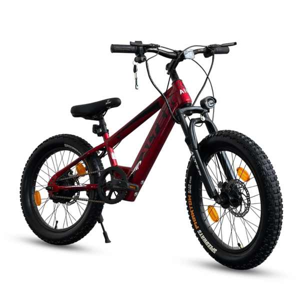 ALTER 20" HANZOR KIDS ELECTRIC CYCLE, 95% PRE-ASSEMBLED WITH CHARGER (RED & BLACK) Alter Bikes