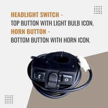 ALTER DK31-1S 3-Level PAS Light Horn Switch Set E-Bike Black ABS Alter Bikes