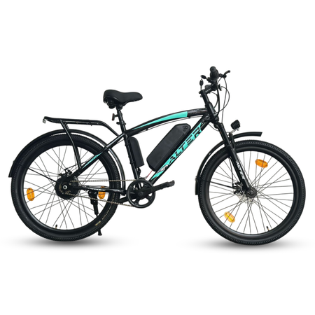 Alter 26" 002S PRO HL-IBC Model Electric Cycle with 36V 250W BLDC HUB Motor | 95% PRE- Assembled with Charger (AQUA BLUE, 7.8AH) Alter Bikes
