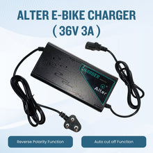 36V 3A (3 - PIN JACK) Smart E - Bike Charger with Reverse Polarity Function & Auto cut off Function, Output Voltage / Current: 42V - Alter Bikes