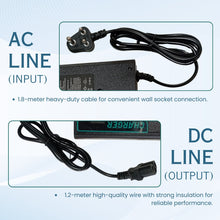 36V 3A (3 - PIN JACK) Smart E - Bike Charger with Reverse Polarity Function & Auto cut off Function, Output Voltage / Current: 42V - Alter Bikes