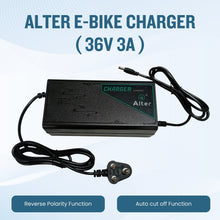 36V 3A (ROUND - PIN) Smart E - Bike Charger with Reverse Polarity Function & Auto cut off Function, Output Voltage / Current: 42V - Alter Bikes