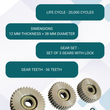 ALTER Steel Gears for 250-350W E-Bike Hub Motor (Set of 3) – 36 Teeth VJOY 6 Alter Bikes
