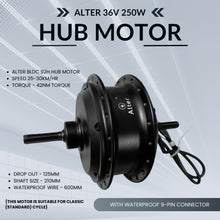 ALTER 001 PRO 40H (40 HOLES) 36V 250W CYCLE HUB MOTOR KIT Alter Bikes