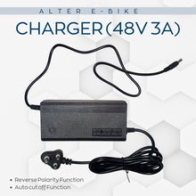 48V 3A (ROUND - PIN) Smart E - Bike Charger with Reverse Polarity Function & Auto cut off Function, Output Voltage / Current: 54.6V - Alter Bikes