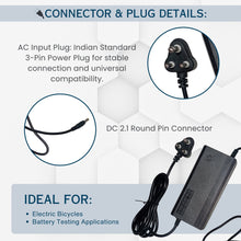 48V 3A (ROUND - PIN) Smart E - Bike Charger with Reverse Polarity Function & Auto cut off Function, Output Voltage / Current: 54.6V - Alter Bikes