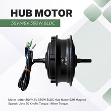ALTER 36V/48V 350W (T-003S) ELECTRIC TRICYCLE HUB MOTOR KIT Alter Bikes