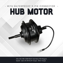 ALTER 36/48V 350W (F-035 PRO) FAT TYRE CYCLE HUB MOTOR KIT , BLACK [3 SPEED MODES {LMH}] Alter Bikes