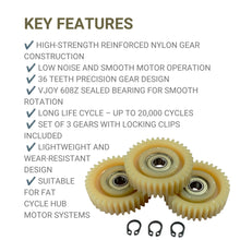 ALTER Integrated Nylon Gear for Fat Hub Motor- 36 Teeth (Set of 3) Alter Bikes