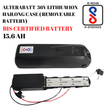 ALTERABATT 36V 15.6 AH LITHIUM ION HAILONG CASE BATTERY {REMOVABLE} BATTERY {BIS CERTIFIED} Alter Bikes