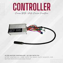 ALTER 36V/48V 350W (037 PRO) CYCLE HUB MOTOR KIT , BLACK {KEYLESS START & MOTOR LOCK FUNCTION} Alter Bikes