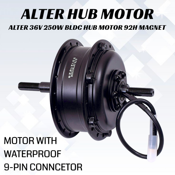ALTER (002S) 36V 250W CYCLE HUB MOTOR KIT (MULTI SPEED) Alter Bikes