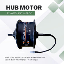 ALTER 36V/48V 500W (T-005S) ELECTRIC TRICYCLE HUB MOTOR KIT Alter Bikes