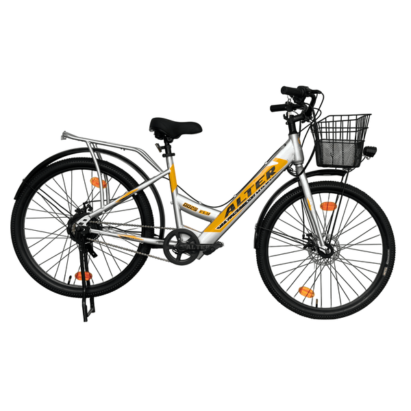 Alter 26" 002S - FLY Model Electric Cycle with 36V 250W BLDC HUB Motor | 95% PREASSEMBLED with Charger (GOLDEN,10.4 AH) - Alter Bikes