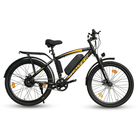 Alter 26" 002S PRO HL - IBC Model Electric Cycle with 36V 250W BLDC HUB Motor | BACK CARRIER | 95% PRE - Assembled with Charger (GOLDEN, 15.6AH) - Alter Bikes