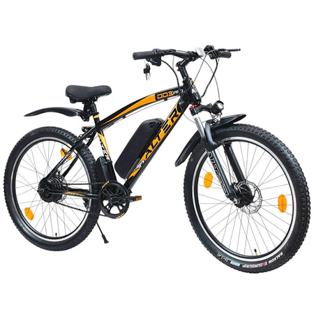 ALTER 26" 003PRO MODEL ELECTRIC CYCLE| REMOVABLE LI - ION BATTERY| PAS WITH 5 CONTROL MODE| 95% PRE ASSEMBLED WITH CHARGER (GOLDEN, 15.6AH) - Alter Bikes