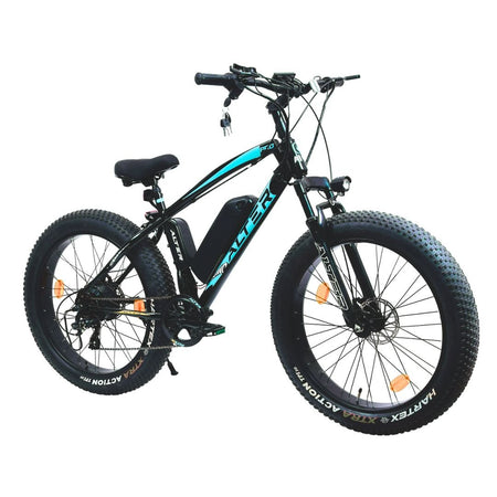 Alter 26" F - 035 PRO Model Electric Cycle with 36V 350W BLDC HUB Motor | LI - ION REMOVABLE BATTERY | SUITABLE FOR HILLY AREAS | 95% PREASSEMBLED with Charger (AQUA BLUE, 15.6 AH) - Alter Bikes
