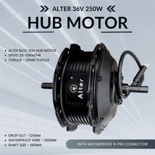 ALTER 36V 250W (001 PRO) CYCLE HUB MOTOR KIT (SINGLE SPEED) - Alter Bikes