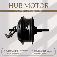 ALTER 36V 250W (002S PRO) CYCLE HUB MOTOR KIT (MULTI SPEED) - Alter Bikes