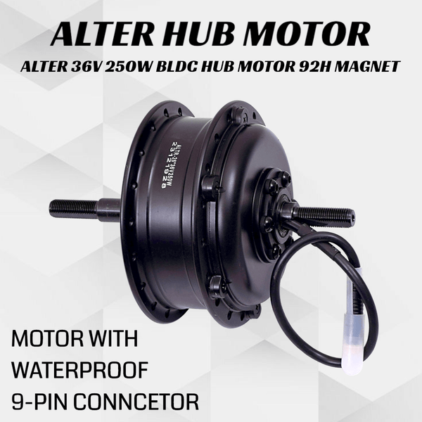 ALTER 36V 250W (002S PRO) CYCLE HUB MOTOR KIT (MULTI SPEED) - Alter Bikes