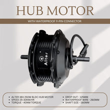 ALTER 36V 250W (002S PRO) CYCLE HUB MOTOR KIT (SINGLE SPEED) - Alter Bikes