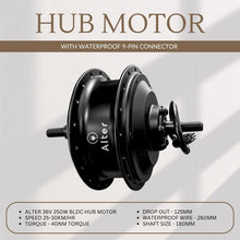 ALTER 36V 250W (002S PRO) CYCLE HUB MOTOR KIT (SINGLE SPEED) - Alter Bikes
