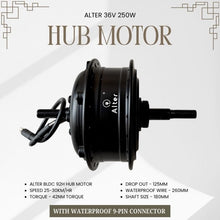 ALTER 36V 250W (003 PRO) CYCLE HUB MOTOR KIT (MULTI SPEED) - Alter Bikes