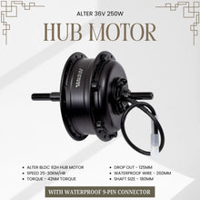ALTER 36V 250W (003 PRO) CYCLE HUB MOTOR KIT (MULTI SPEED) - Alter Bikes