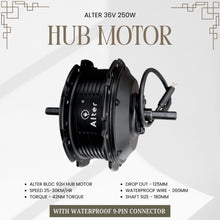 ALTER 36V 250W (003 PRO) CYCLE HUB MOTOR KIT (SINGLE SPEED) - Alter Bikes