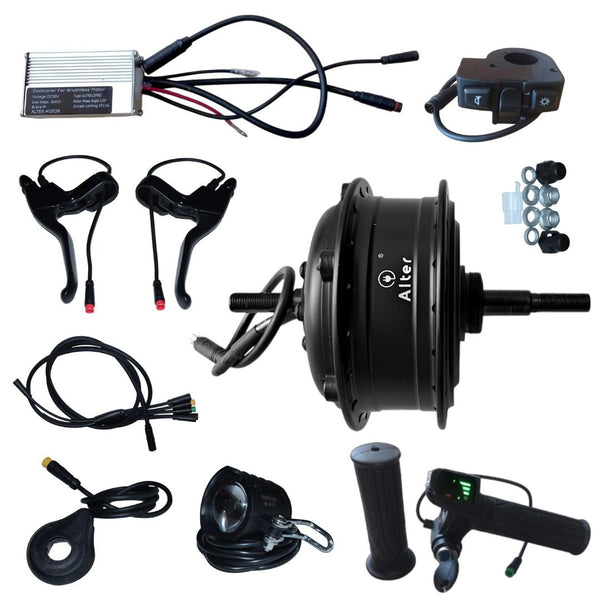 ALTER 36V 250W (013 PRO) CYCLE HUB MOTOR KIT | 12 MAGNETS PAS | ALL WATERPROOF CONNECTORS (MULTI SPEED) - Alter Bikes