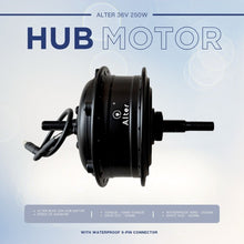 ALTER 36V 250W (013 PRO) CYCLE HUB MOTOR KIT | 12 MAGNETS PAS | ALL WATERPROOF CONNECTORS (MULTI SPEED) - Alter Bikes