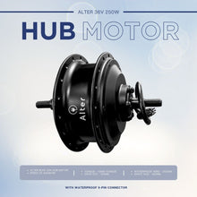 ALTER 36V 250W (013 PRO) CYCLE HUB MOTOR KIT | 12 MAGNETS PAS | ALL WATERPROOF CONNECTORS (SINGLE SPEED) - Alter Bikes