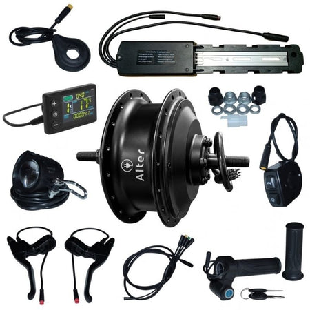 ALTER 36V 250W (014 PRO) CYCLE HUB MOTOR KIT(SINGLE SPEED) {ALL CONNECTORS ARE WATERPOOF} - Alter Bikes