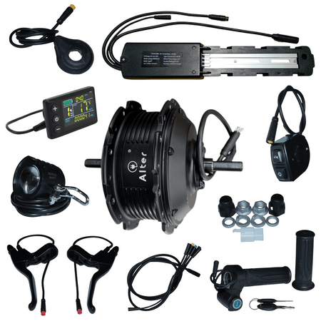 ALTER 36V 250W (014 - WP) CYCLE HUB MOTOR KIT(SINGLE SPEED) {ALL CONNECTORS ARE WATERPOOF} - Alter Bikes