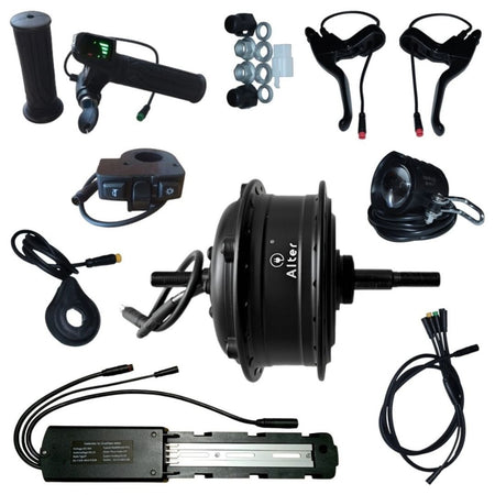 ALTER 36V 250W (016 PRO) CYCLE HUB MOTOR KIT | 3 LEVEL PAS | ALL WATERPROOF CONNECTORS (MULTI SPEED) - Alter Bikes