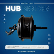 ALTER 36V 250W (016 PRO) CYCLE HUB MOTOR KIT | 3 LEVEL PAS | ALL WATERPROOF CONNECTORS (MULTI SPEED) - Alter Bikes