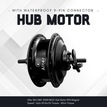 ALTER 38/48V 350W (035 PRO) CYCLE HUB MOTOR KIT , BLACK [3 SPEED MODES {LMH}] - Alter Bikes