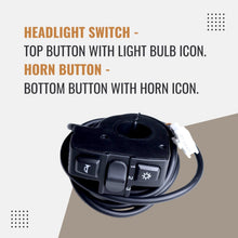ALTER DK31-1S 3-Level PAS Light Horn Switch Set E-Bike Black ABS - Alter Bikes